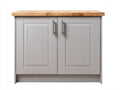 Buffet-MDF-Bois-100x43x86 cm-Gris-Bois-Style classique moderne