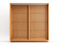 Armoire coulissante-bois-panneaux dérivés du bois-métal-180x60x205 cm-chêne naturel-style japonais