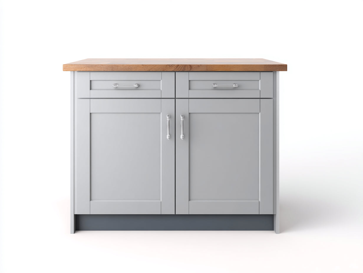 Buffet-MDF-Bois-109x43x86 cm-Gris-Bois-Style classique moderne