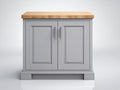 Buffet-MDF-Bois-92x44x88 cm-Gris-Bois-Style classique moderne