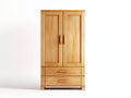 Armoire-bois-panneaux dérivés du bois-92x55x190 cm-chêne naturel-style classique