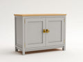 Buffet-MDF-Bois-104x41x82 cm-Gris-Bois-Style classique moderne